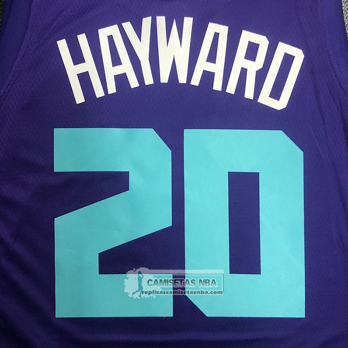 Camiseta Charlotte Hornets Gordon Hayward NO 20 Statement 2020-21 Violeta
